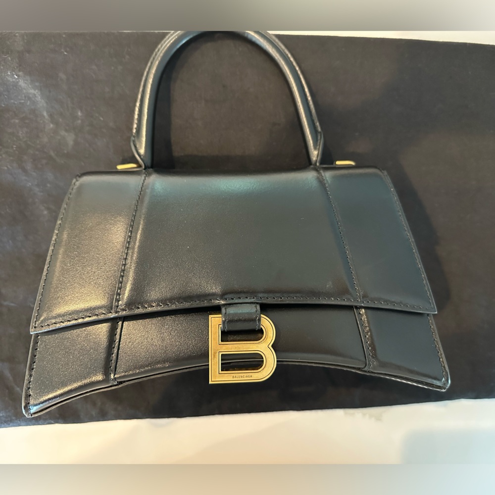 Balenciaga Hourglass Bag Small with Leather Strap